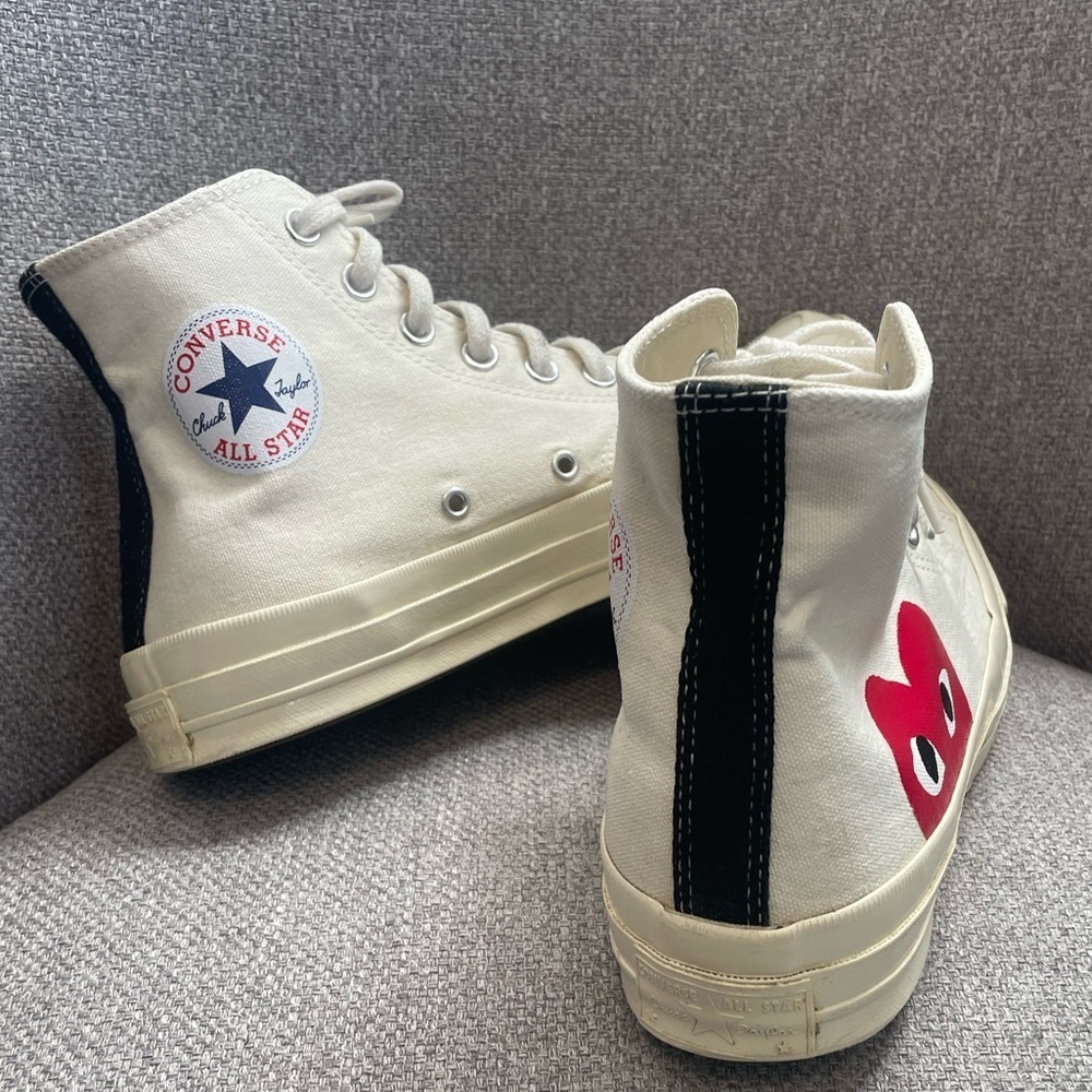 Comme Des Garçons Play x Converse -× Converse Chuck 70 "White" sneakers size 10 - Picture 4 of 8